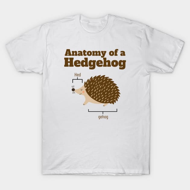 Anatomy Of A Hedgehog T-Shirt by Brookcliff